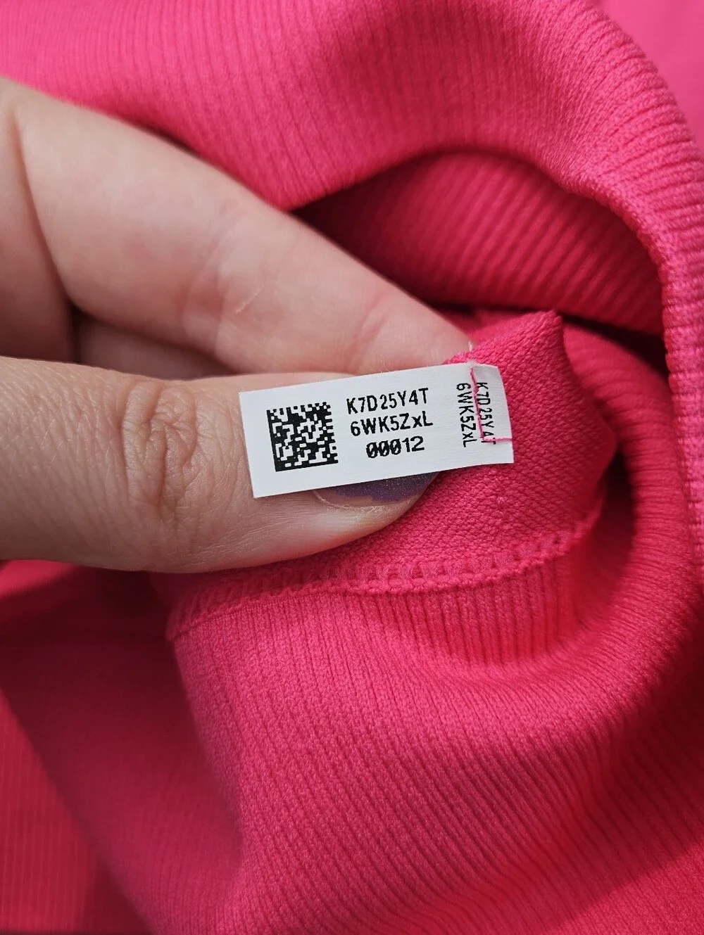 Offline by Aerie Seamless Workout Crop Top Size Small Short Sleeve Bright Pink - Picture 10 of 12